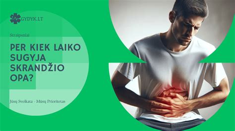 Infografika su dažniausiais skrandžio opos simptomais