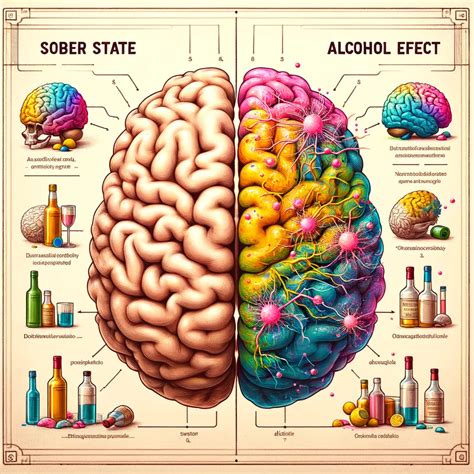 Schema, kaip veikia alkoholis vaisiaus smegenis