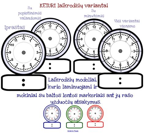 Laikrodžio ciferblatas su valandomis ir minutėmis