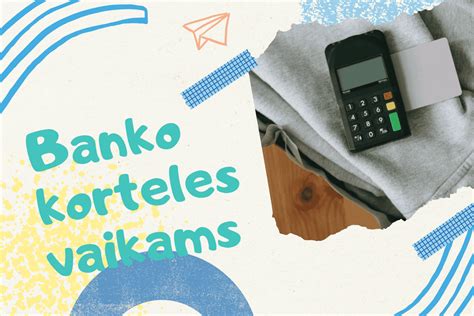 Vaikas su banko kortele ir taupykle