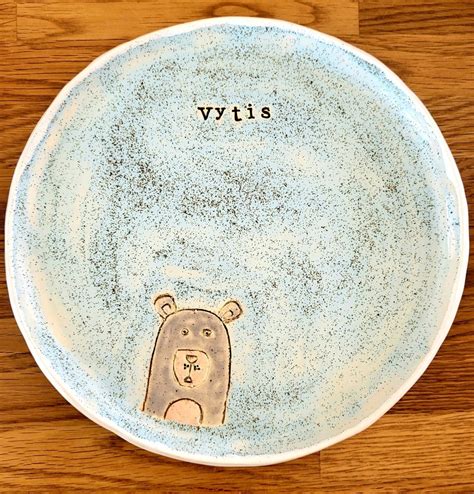 vardine keramikinė lėkštė vaikui