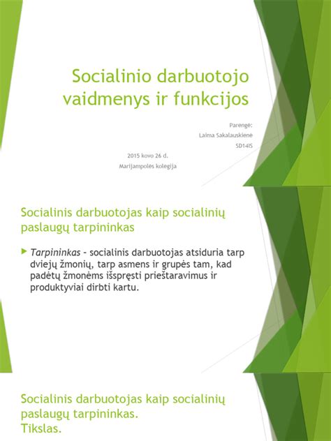 Socialinio darbuotojo portretas
