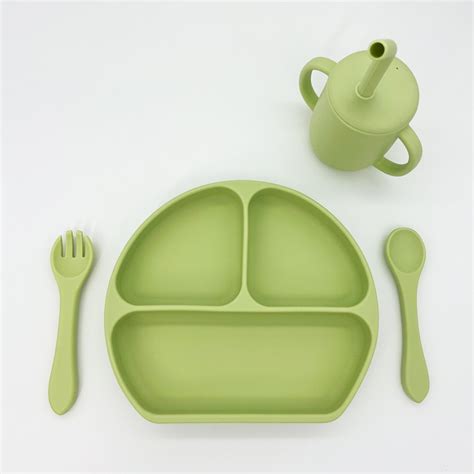 Vaikiški indai iš silikono ir metalo