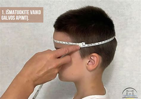Vaiko galvos apimties matavimo schema
