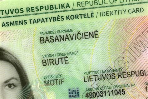 vaiko pasas ir asmens tapatybės kortelė