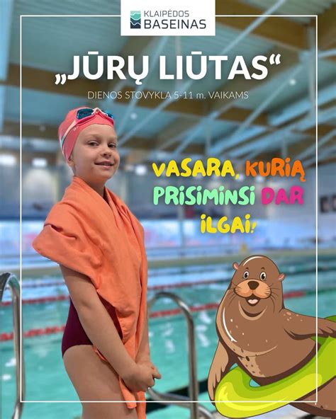 vaikai sportuoja baseine