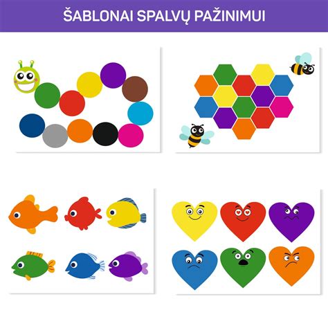 Vaiko žaidimai spalvų pažinimui