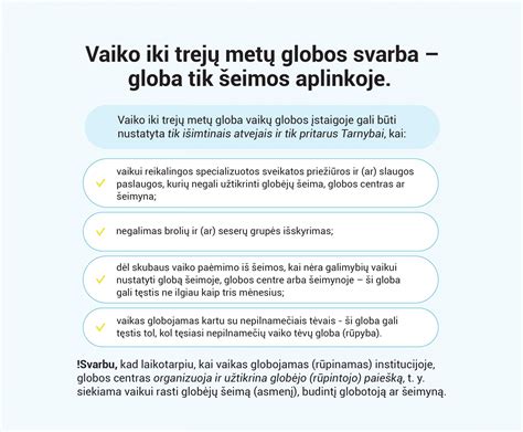 Vaiko globa šeimoje, Lietuva