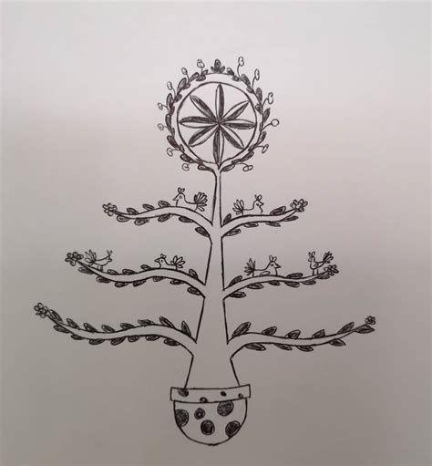 Gyvybės medis su įvairiais gyvūnais