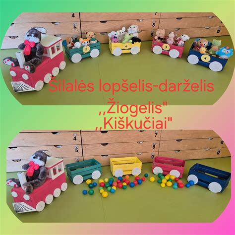 vaikai sudaro traukinuką