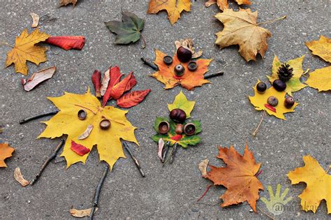 Vaikų kūrybiniai darbai iš gamtinės medžiagos