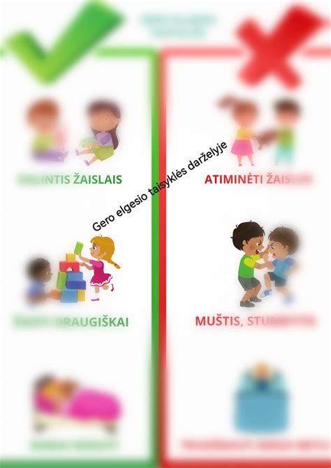 vaikų elgesio taisyklės ir ribos