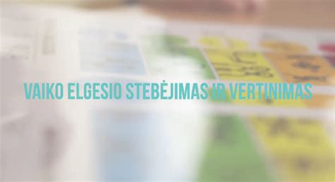 vaiko elgesio korekcija darželyje