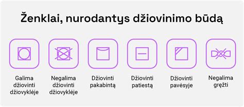 Audinių priežiūros simboliai