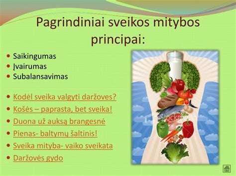 Sveikos mitybos principai vaikams