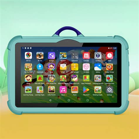 Planšetinis kompiuteris vaikams su žaidimais ir edukacinėmis programėlėmis