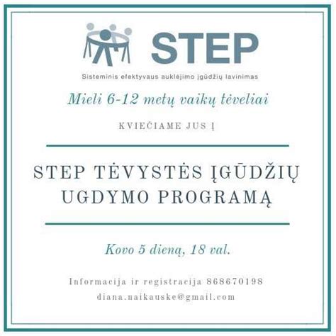 STEP programos tėvų grupės susirinkimas