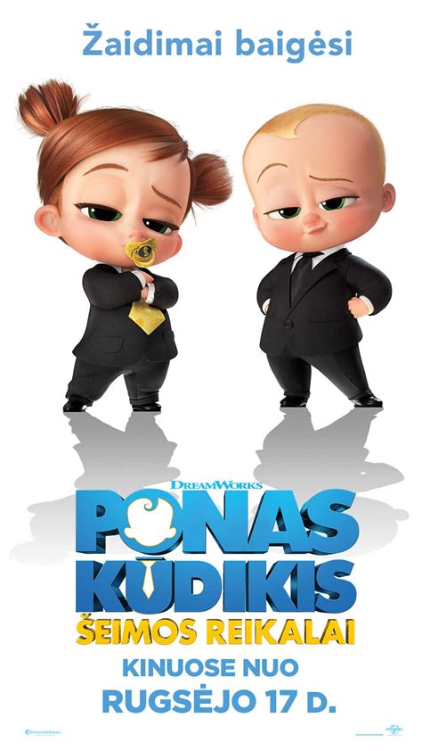 Vizualizacija, kaip pagrindinis veikėjas Ponas Kūdikis įžengia į biurą su portfeliu