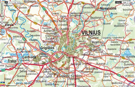 Žemėlapis su Švitrigailos gatve ir aplinkinėmis gatvėmis Vilniuje