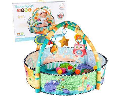 Lavinamasis kilimėlis kūdikiui su įvairiais žaislais ir tekstūromis