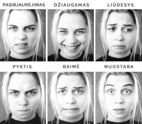 veido išraiškos ir emocijos