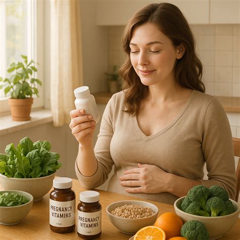 Įvairūs vitaminai ir mineralai nėštumo metu