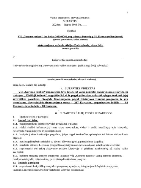 Vaiko priėmimo į darželį procesas