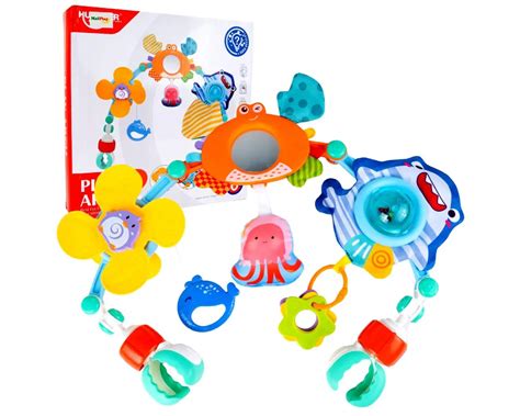 Playgro lavinamojo kilimėlio detalės su pakabintais žaisliukais