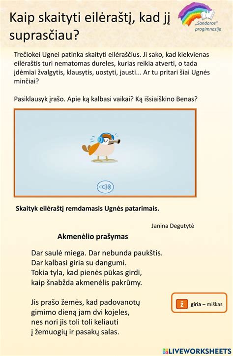 vaikas deklamuojantis eilėraštį