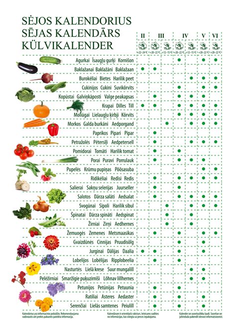 Daržovių sodinimo kalendorius