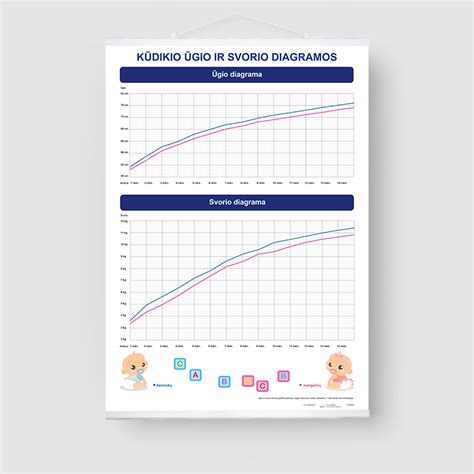 Infografika apie kūdikio svorio ir ūgio svarbą