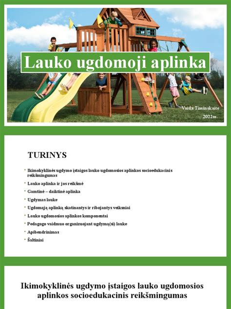 miško aplinka lauko darželyje