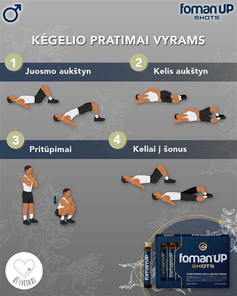 Iliustracija Kėgelio pratimams