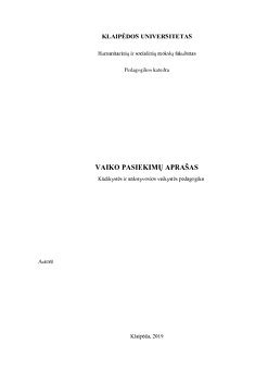 vaiko pasiekimų sričių schema