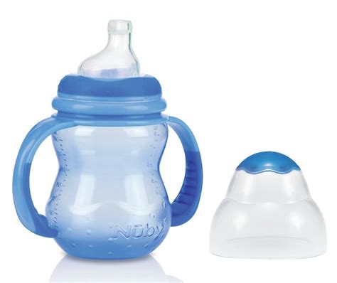 Išardytas neišsiliejantis puodelis su snapeliu ir rankenomis