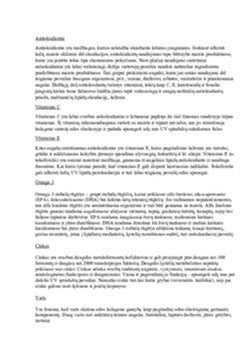 Antioksidantų poveikis odai