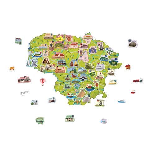 Žemėlapis su vaikams draugiškais restoranais Lietuvoje