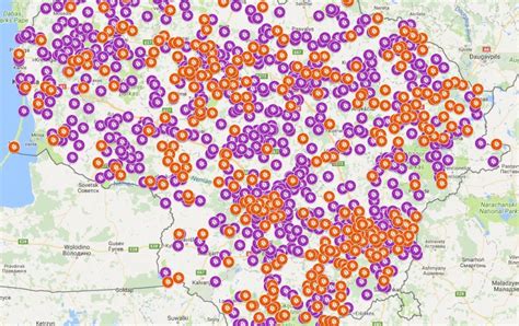 Žemėlapis, rodantis erkių platinamų ligų paplitimą Europoje