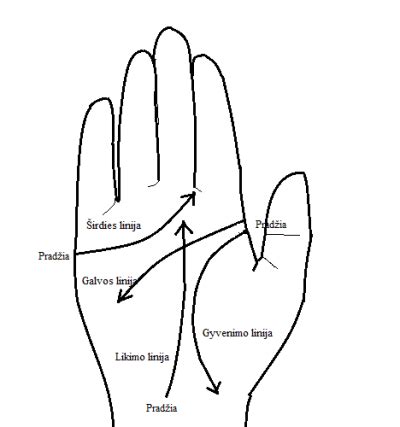Chiromantija: vaikų linijos delne