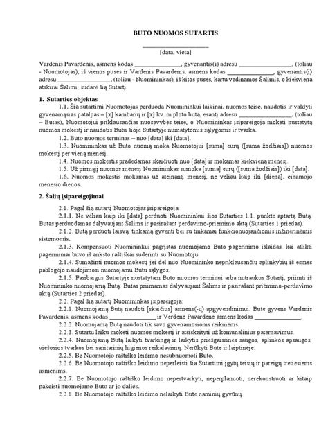 Nuomos sutartis su vaikais