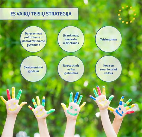 vaiko teisių schematinė iliustracija