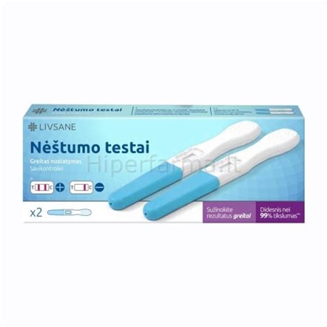 Vaizduojamas LIVSANE ankstyvojo nėštumo testas ir instrukcija, kaip jį naudoti