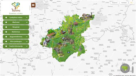 Žemėlapis su pažymėtomis pramogų vietomis Marijampolėje