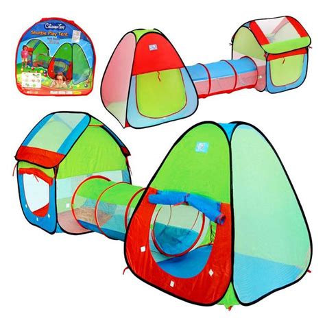 Vaikiška palapinė su tuneliu ir priedais