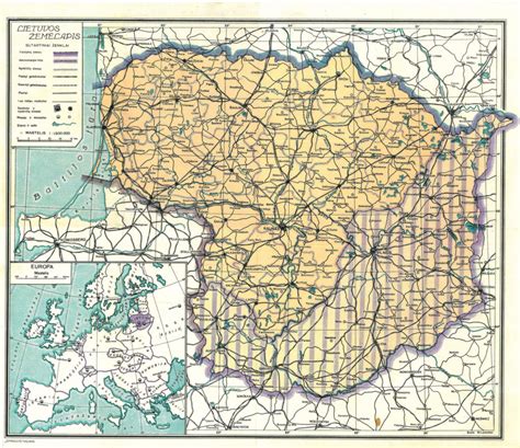 16 a. žemėlapis su Lietuvos Didžiąja Kunigaikštyste