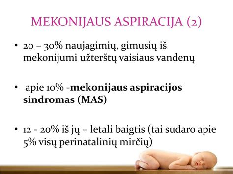 Mekonijaus aspiracijos sindromo schema