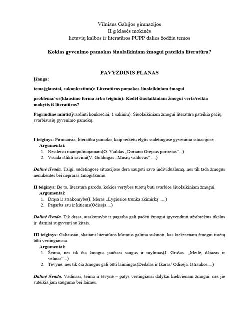 gimdymo plano pavyzdys