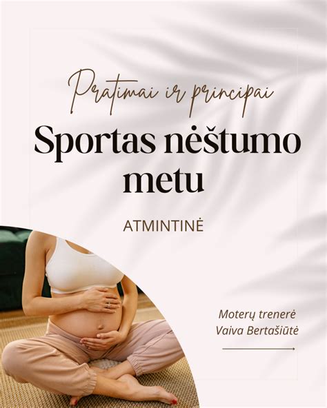 Moteris daro pratimus nėštumo metu