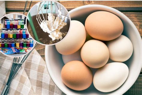 Velykinių kiaušinių marginimas plakta grietinėle