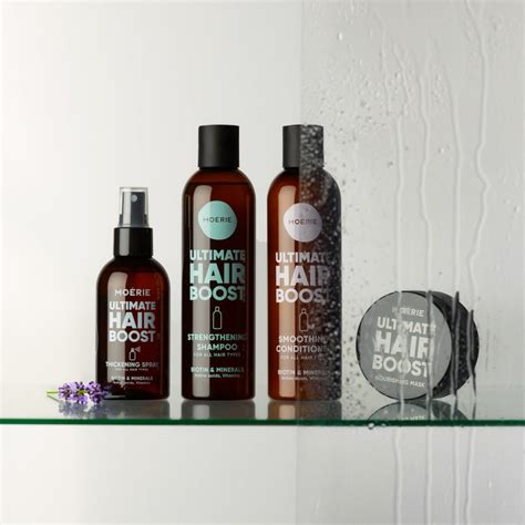 Plaukų priežiūros priemonių lentyna vaistinėje